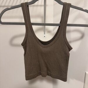 Urban Outfitters Green Ribbed Tank Top